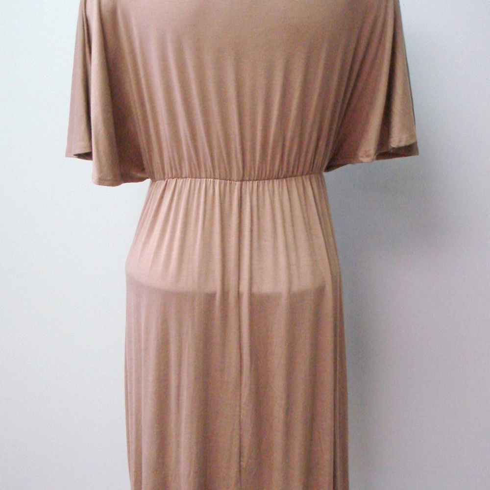 NWT Cantata Sand Empire Wst Butterfly Slev Dress + - Picture 4 of 4